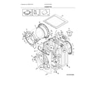 Electrolux ELFW7437AW0 cabinet/top diagram