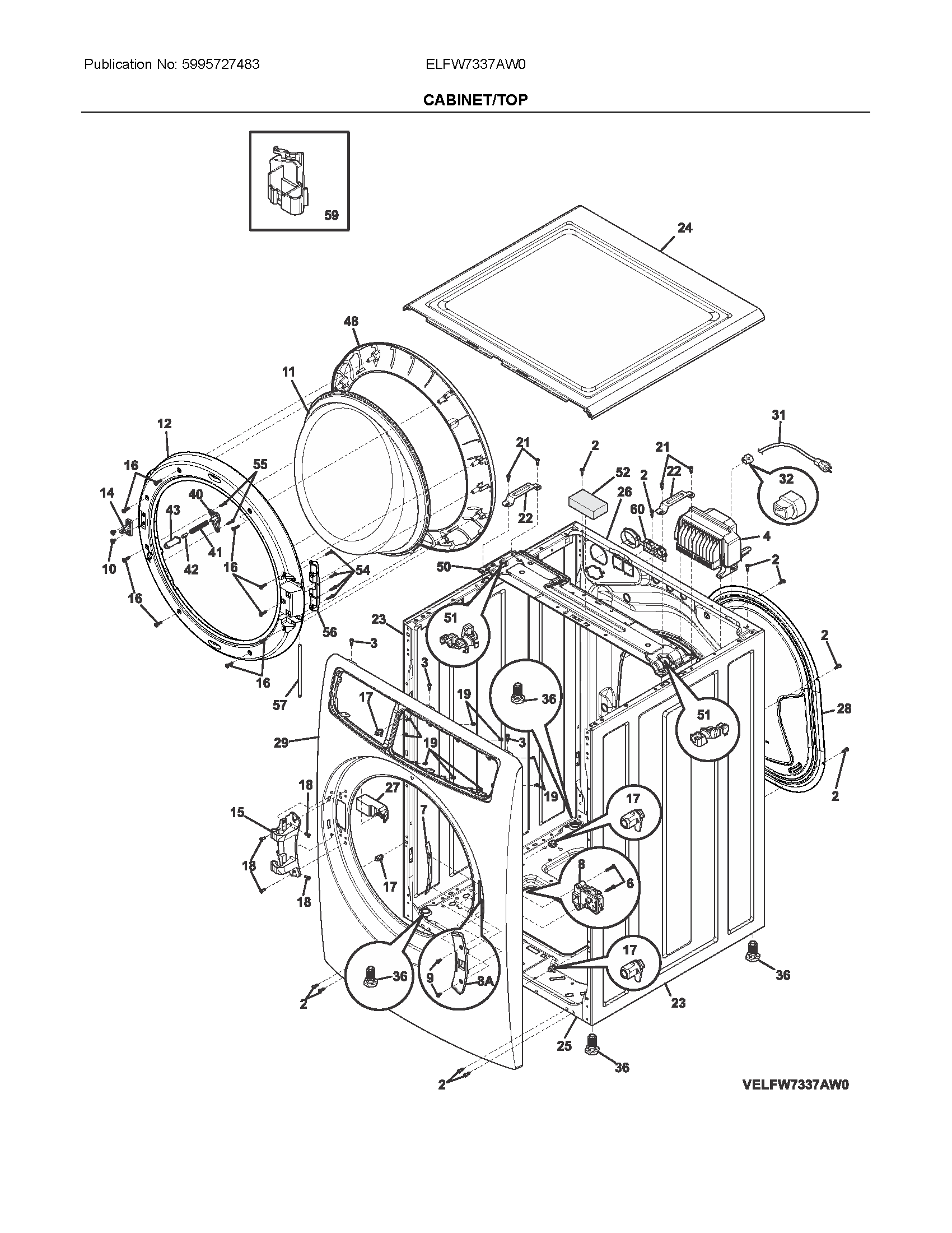 Cabinet/tub