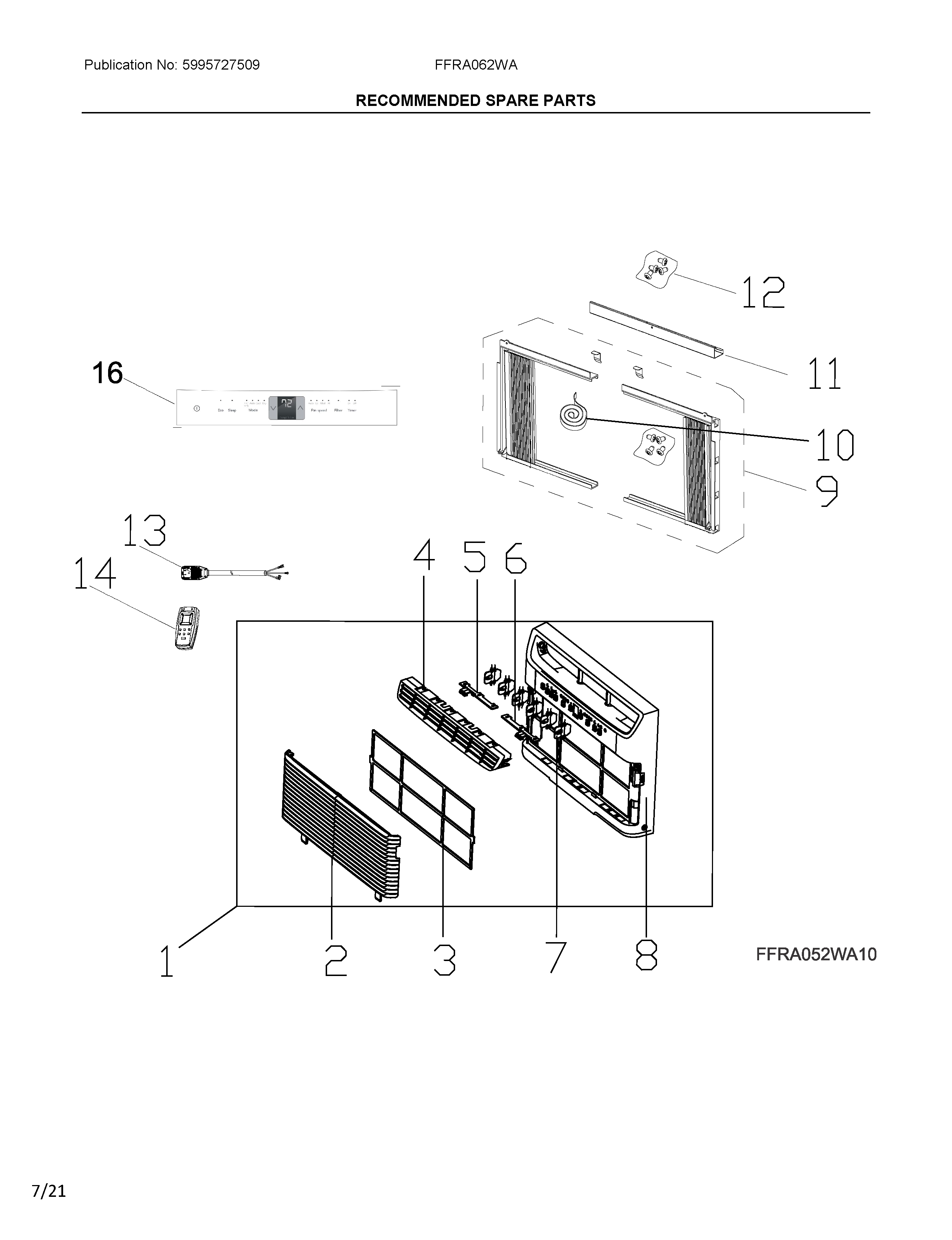 Recommended spare parts