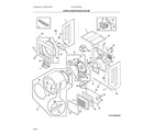Frigidaire FLCE7522AW2 upper cabinet/drum heater diagram
