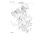 Frigidaire FLCE7522AW2 motor/blower/belt diagram