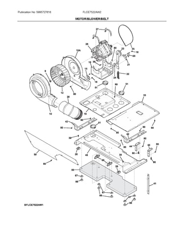 Motor/blower/belt
