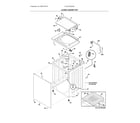 Frigidaire FLCE7522AW2 lower cabinet/top diagram