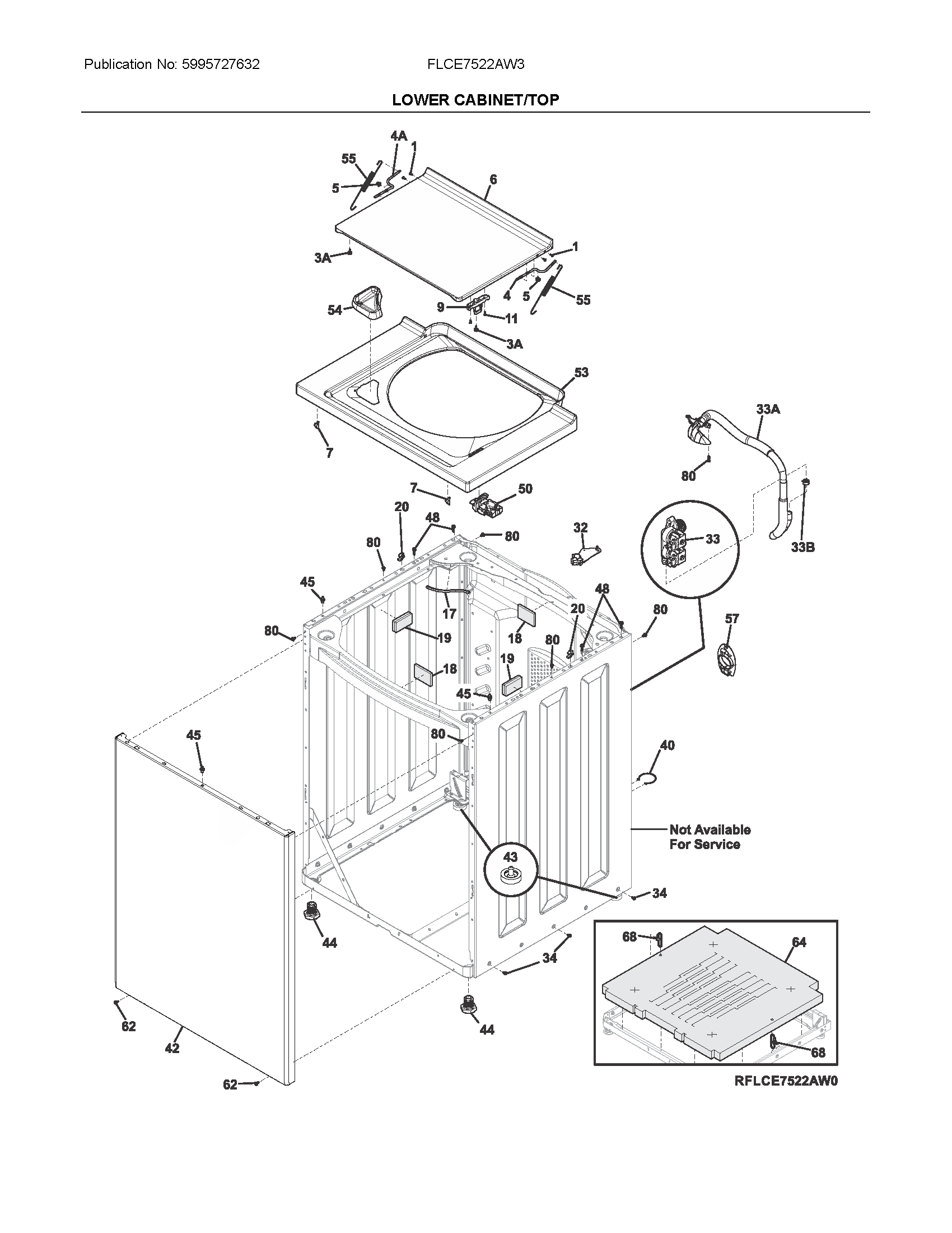 Lower cabinet/top