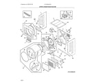 Frigidaire FFLE3900UW0 upper cabinet/drum heater diagram