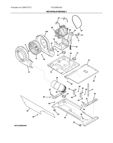 Motor/blower/belt