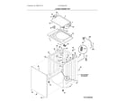 Frigidaire FFLE3900UW2 lower cabinet/top diagram