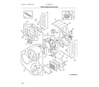 Frigidaire FFLE3900UW3 upper cabinet/drum heater diagram