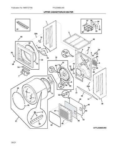 Upper cabinet/drum heater