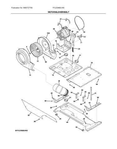 Motor/blower/belt