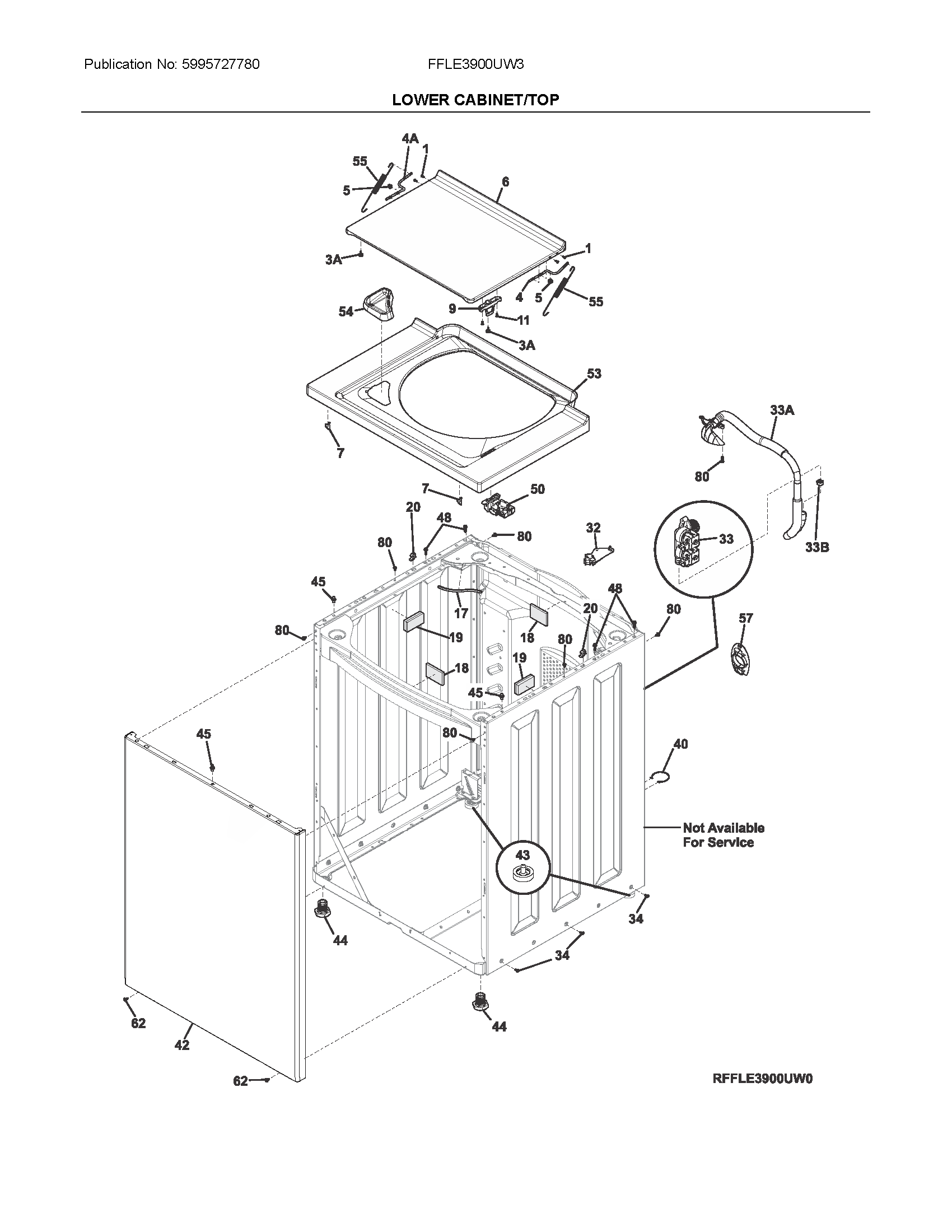 Lower cabinet/top
