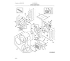 Frigidaire FFLG3900UW0 upper cabinet/drum heater diagram