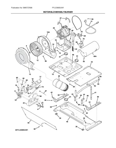 Motor/blower/belt