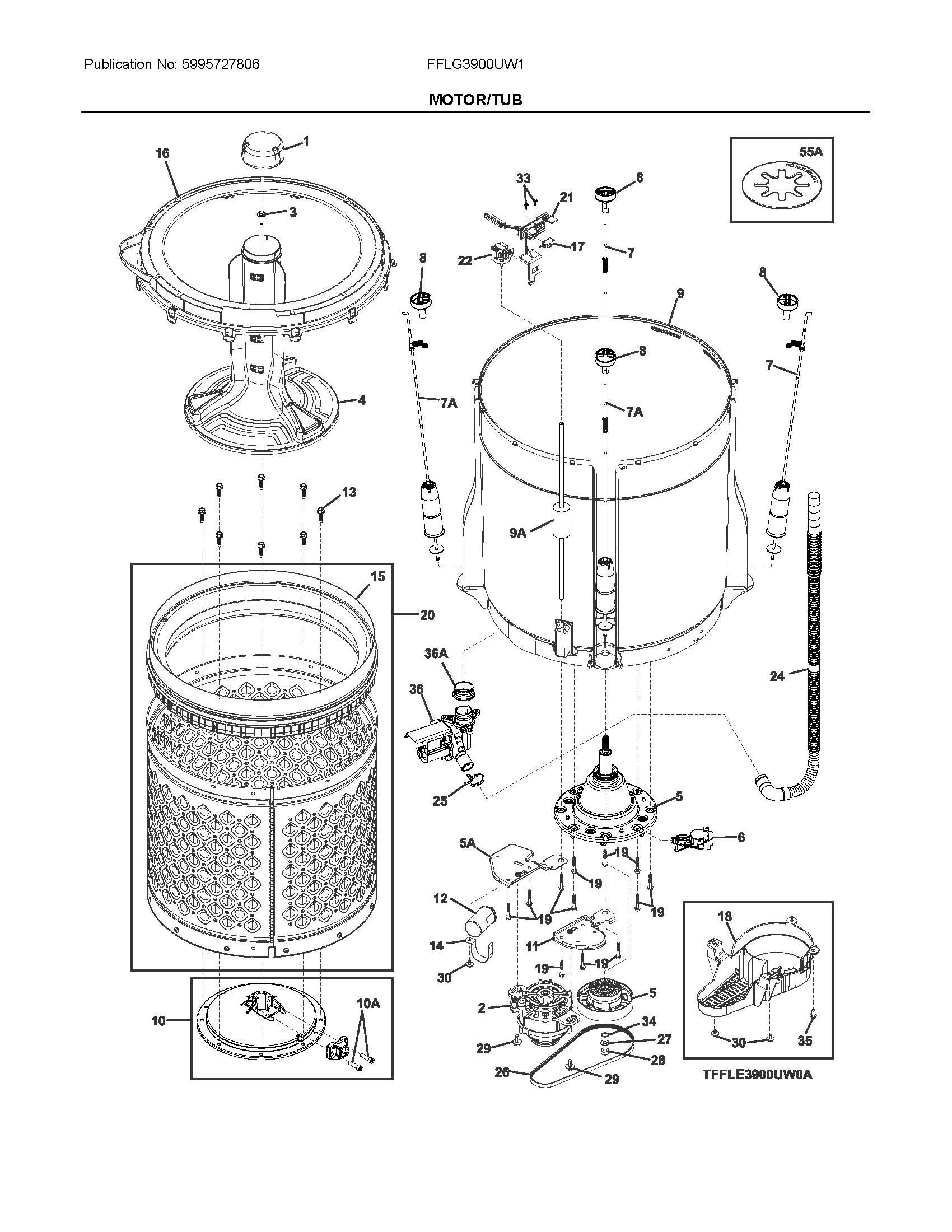 Motor/tub
