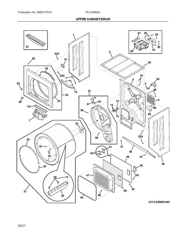 Upper cabinet/drum heater