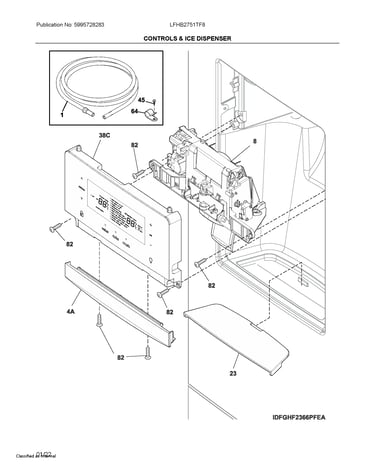 Controls & ice dispenser