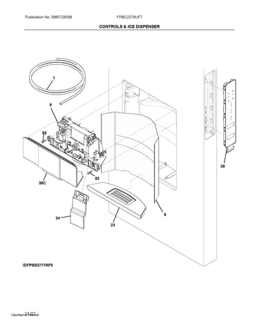Controls & ice dispenser