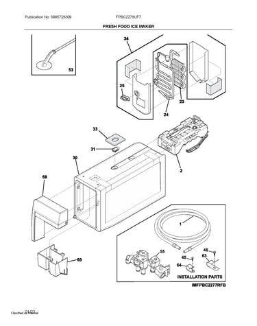 Fresh food ice maker