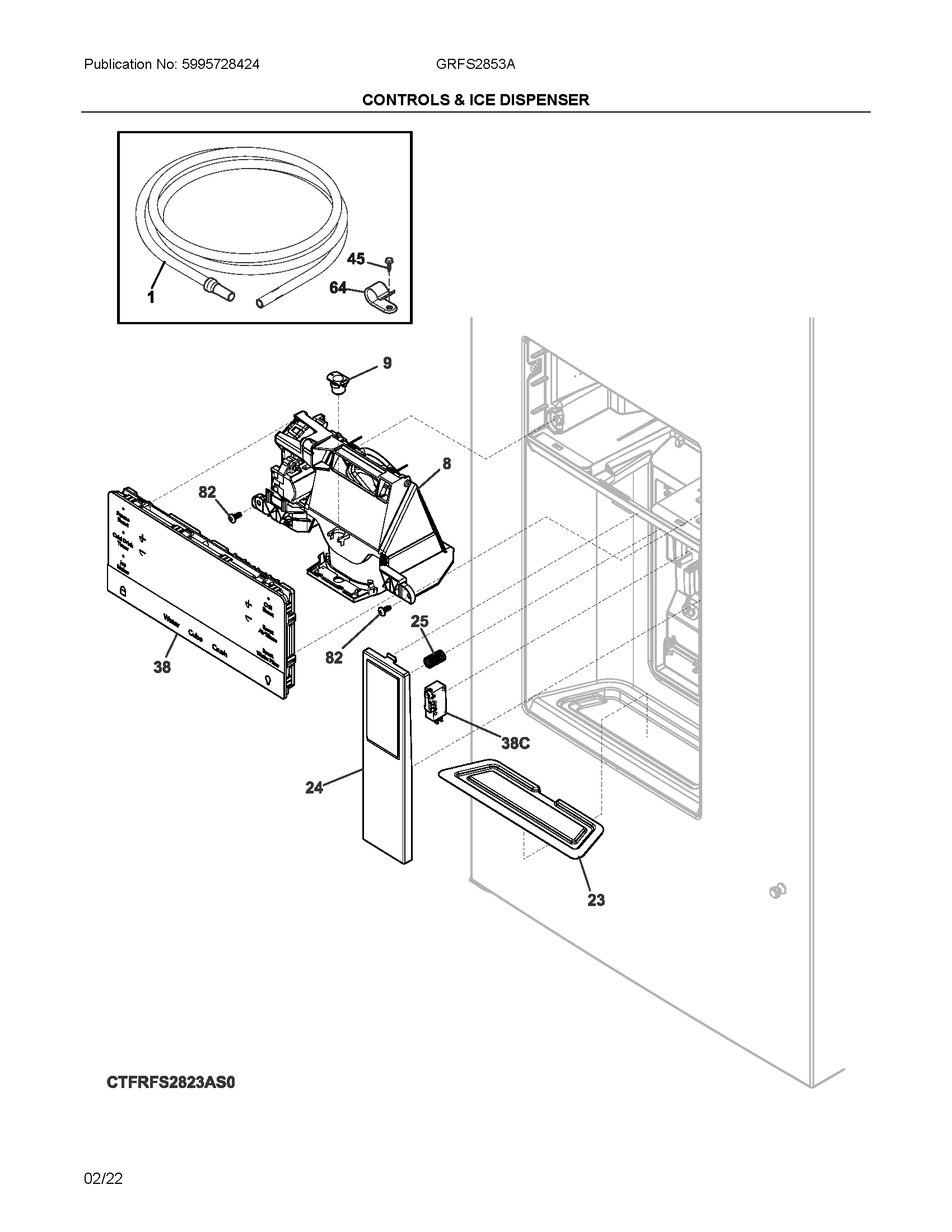 CONTROLS & ICE DISPENSER