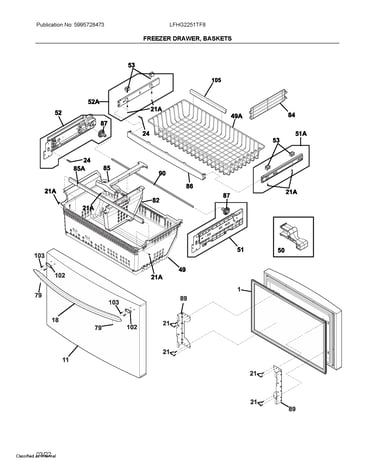 Freezer drawer, baskets