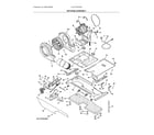 Frigidaire FLCG7522AW0 motor/blower/belt diagram
