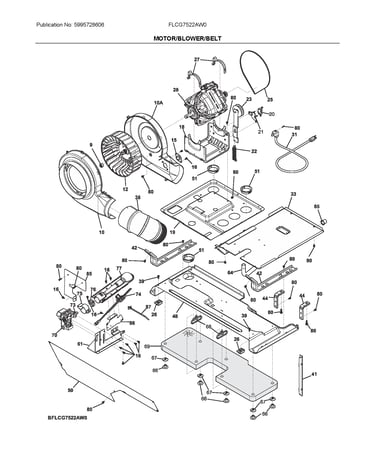 Motor/blower/belt