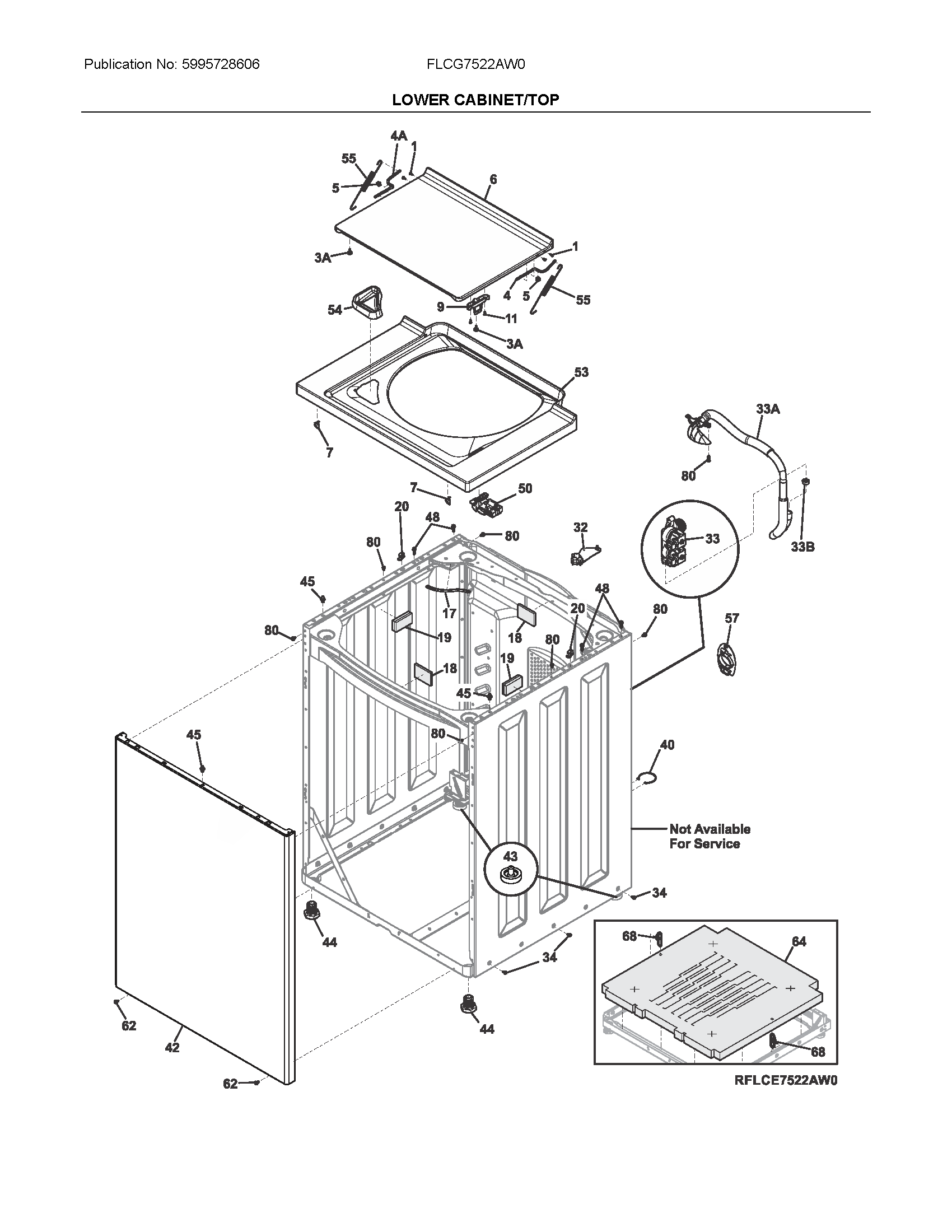 Lower cabinet/top