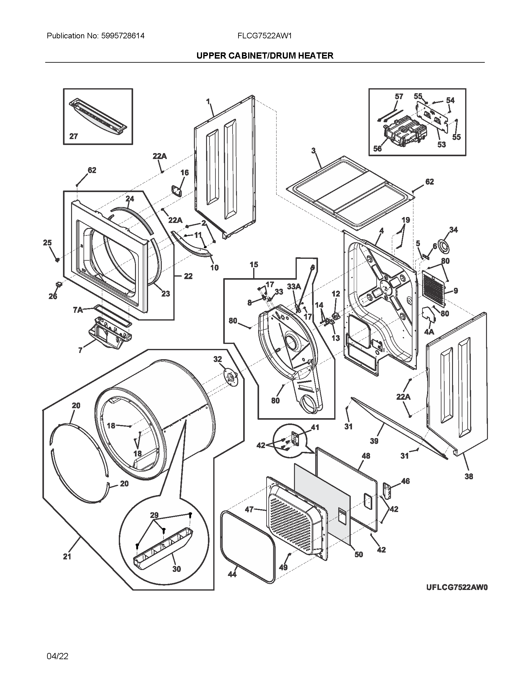 UPPER CABINET/DRUM HEATER