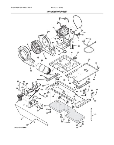 Motor/blower/belt