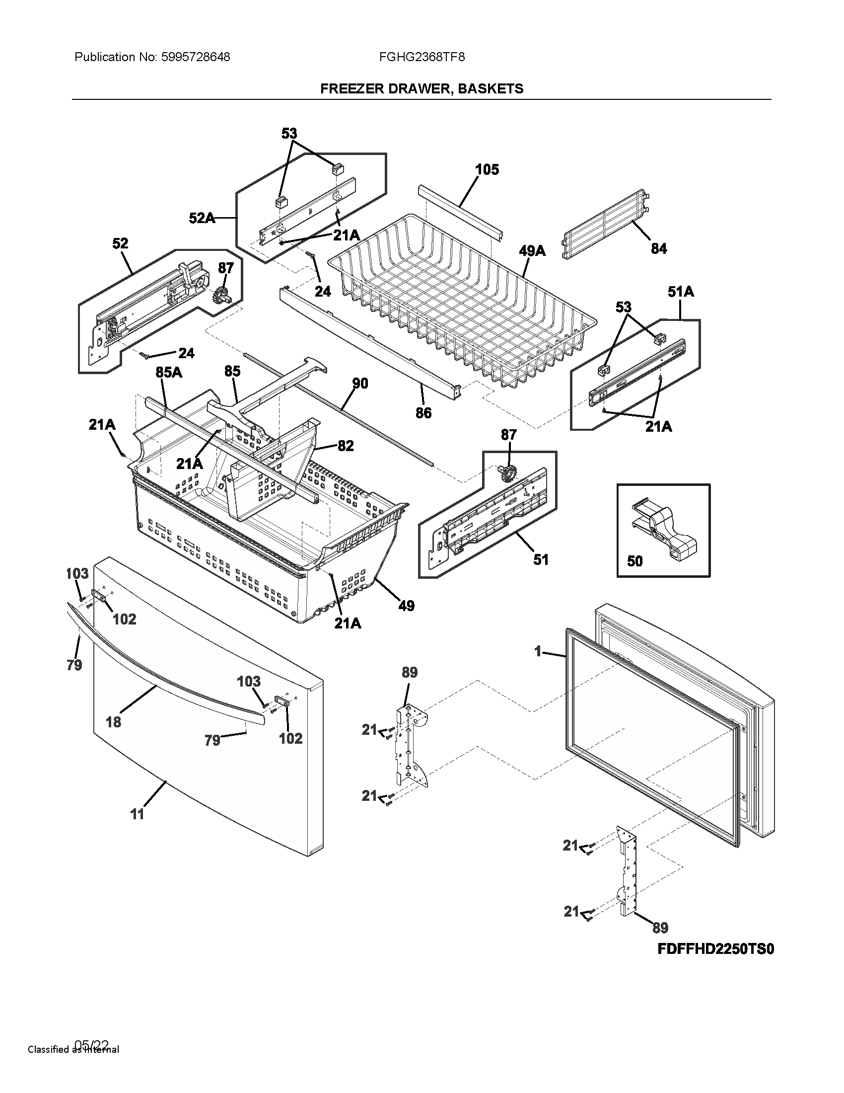 FREEZER DRAWER, BASKETS