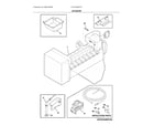 Frigidaire FGHG2368TF8 ice maker diagram