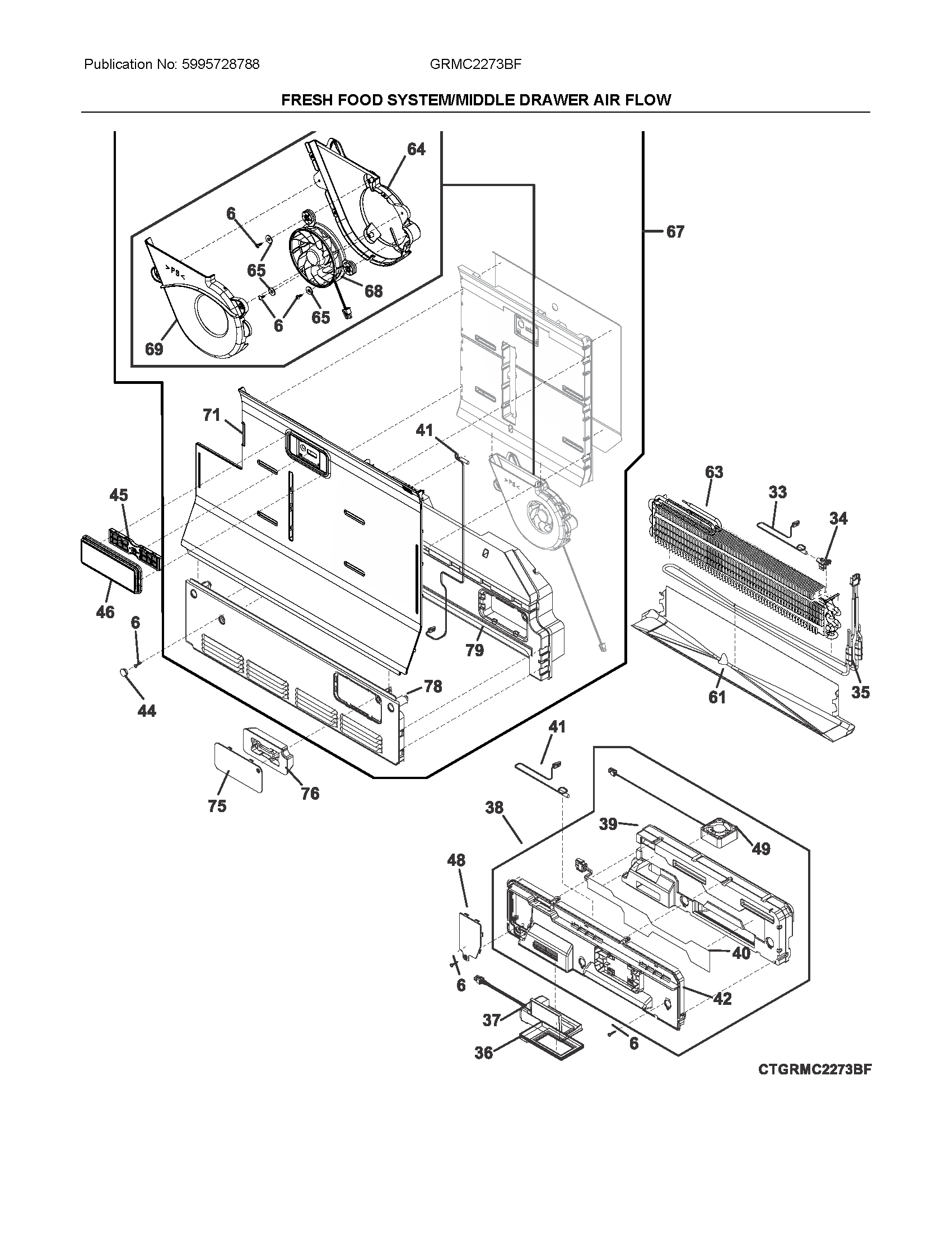 Fresh food system/air flow
