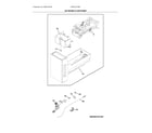 Frigidaire GRMC2273BF ice maker & container diagram