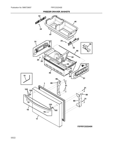 Freezer drawer,baskets