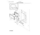 Frigidaire FRFC2323AS0 controls & ice dispenser diagram