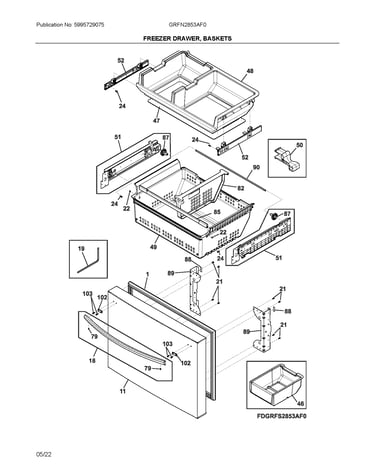 Freezer drawer/baskets