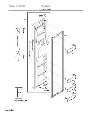 Freezer door