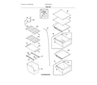 Frigidaire FRSS2323AB3 shelves diagram