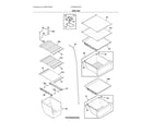 Frigidaire FRSS2623AD4 shelves diagram