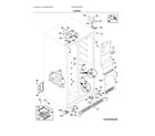 Frigidaire FRSS2623AW3 cabinet diagram