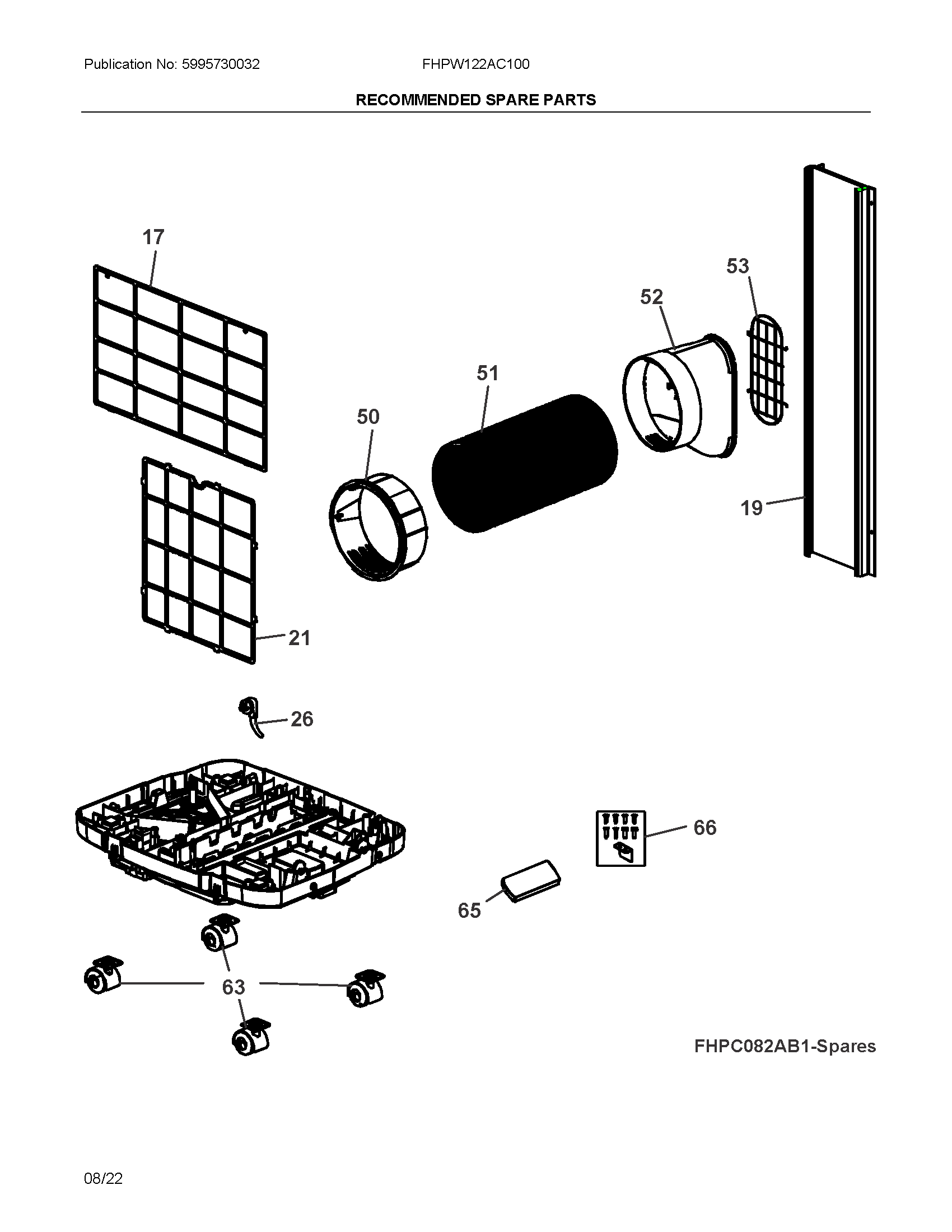 RECOMMENDED SPARE PARTS