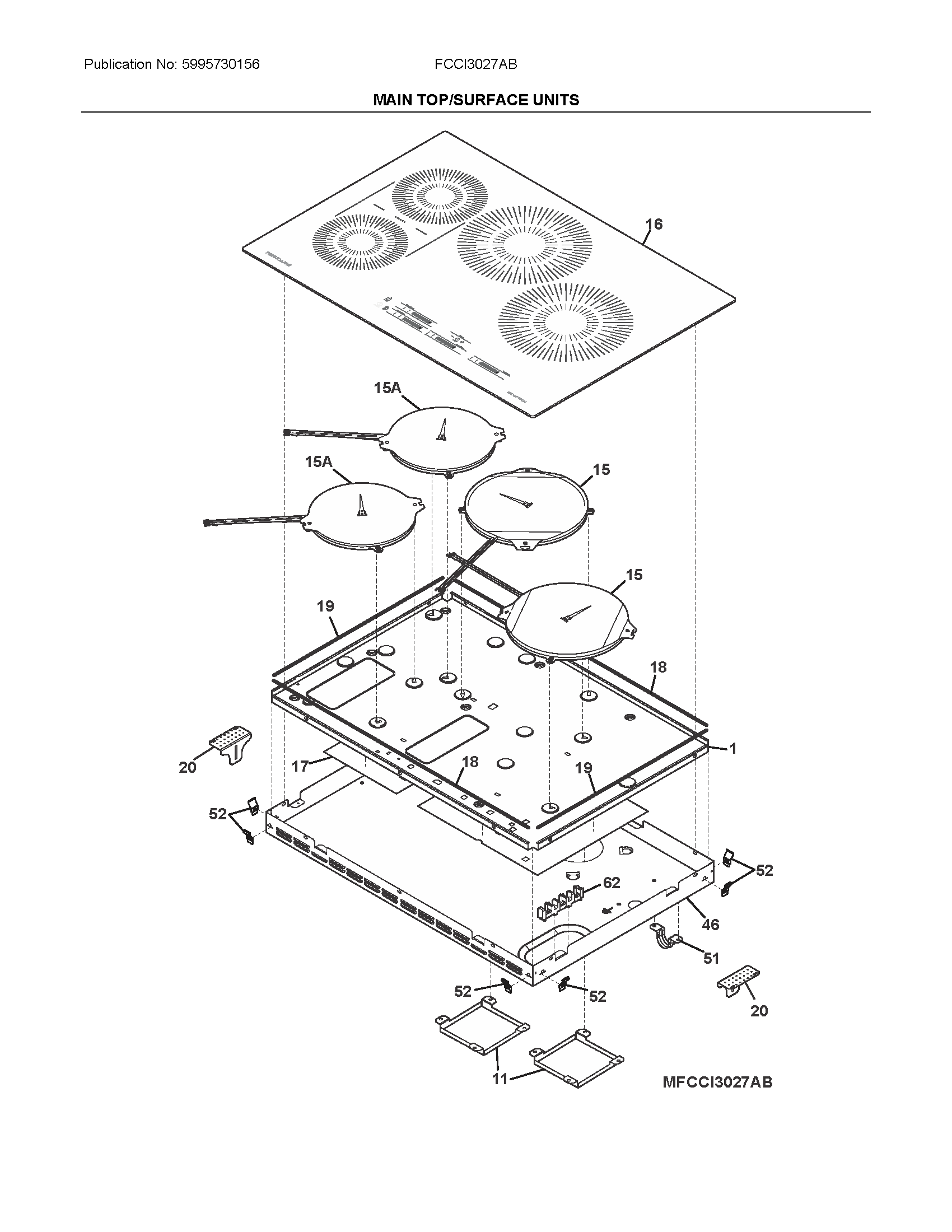 Main top/surface units
