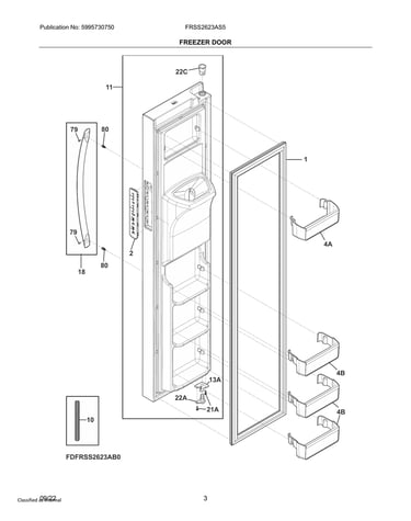 Freezer door