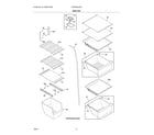 Frigidaire FRSS2623ASA shelves diagram