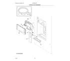 Frigidaire FRFS282LAF1 controls & ice dispenser diagram