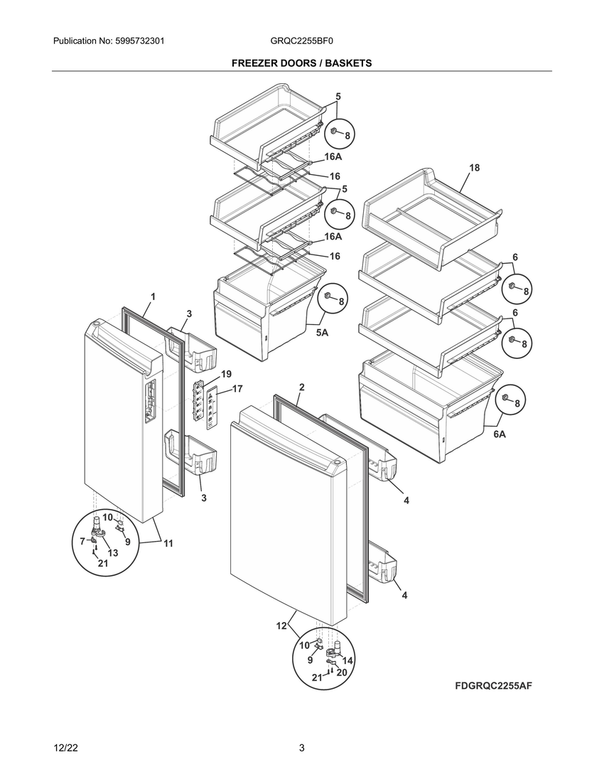 FREEZER DOORS/BASKETS