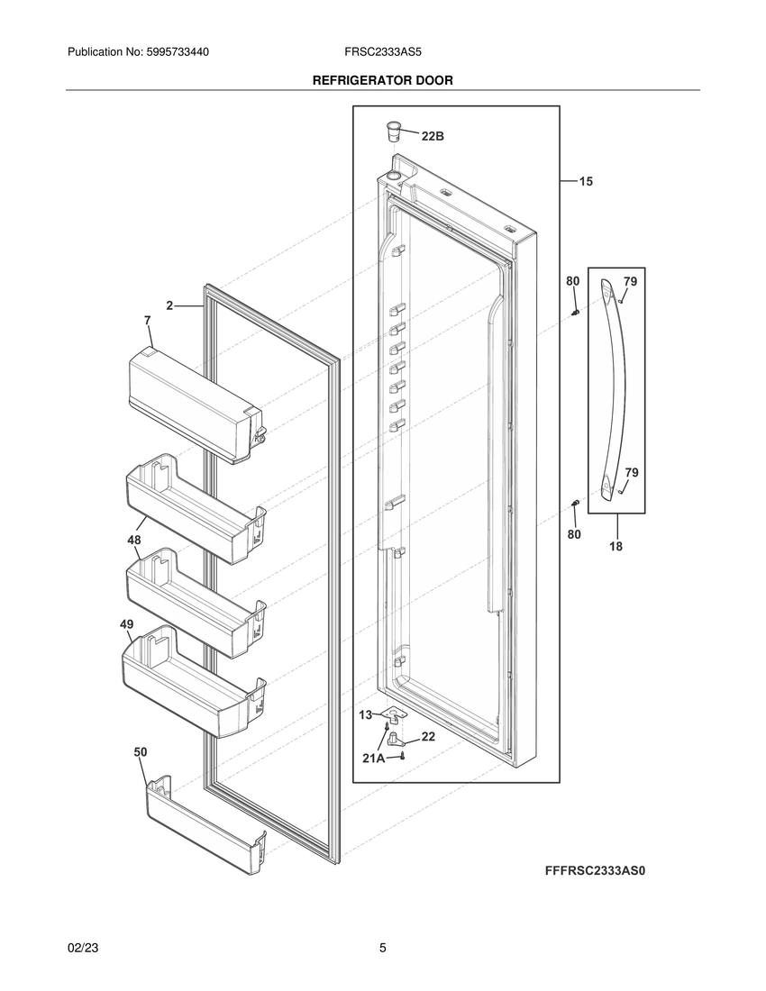 Refrigerator door