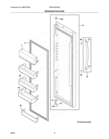 Refrigerator door