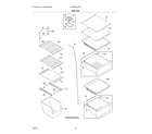 Frigidaire FRSS26L3AF6 shelves diagram