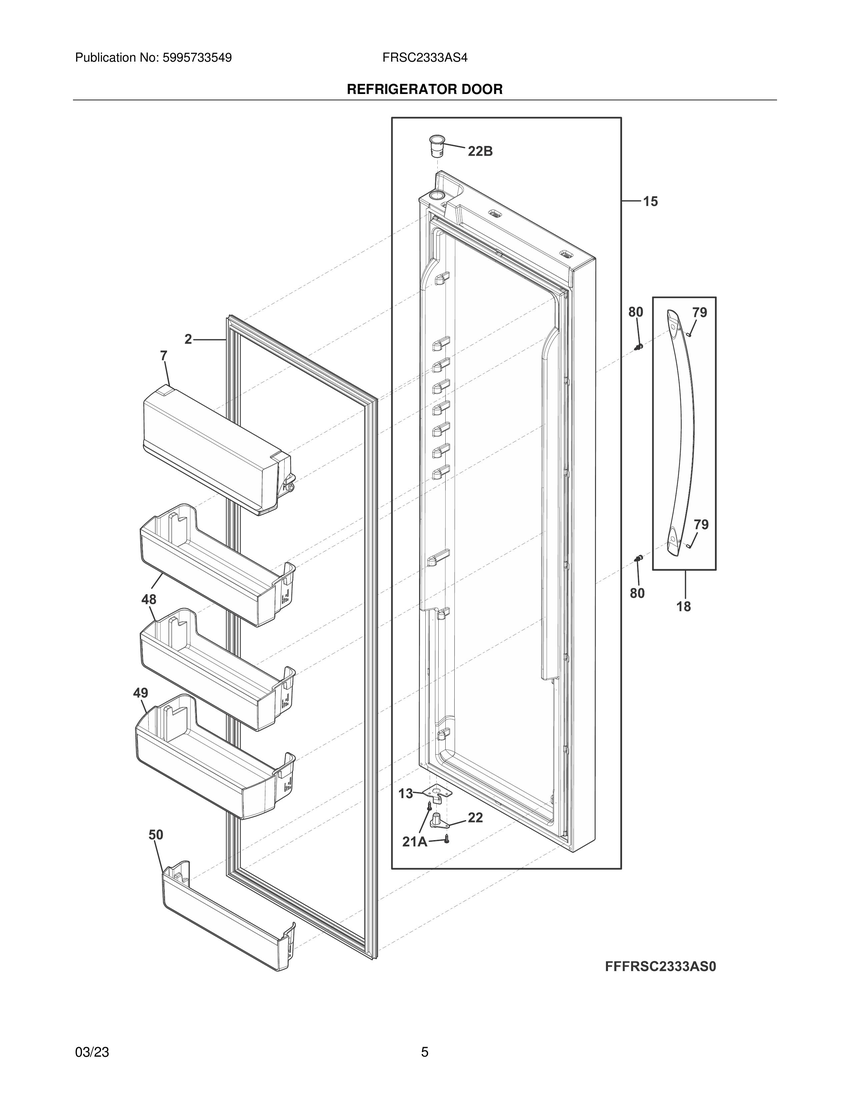 Refrigerator door